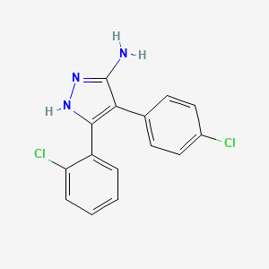 3-(2-Chlorophenyl)-4-(4-chlorophenyl)-1H-pyraZol-5-amine