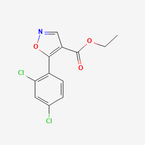 molecular formula C12H9Cl2NO3 B8409877 Ethyl-5-(2',4'-dichlorophenyl)-4-isoxazolecarboxylate 