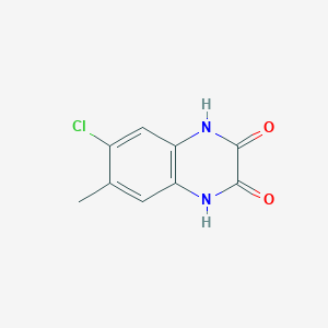 molecular formula C9H7ClN2O2 B8409915 6-Chloro-7-methyl-1,4-dihydro-quinoxaline-2,3-dione 