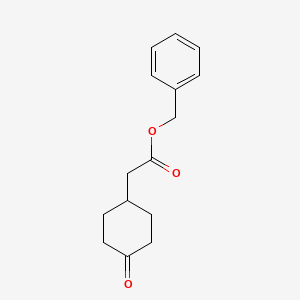 molecular formula C15H18O3 B8409935 Benzyl 2-(4-oxocyclohexyl)acetate 