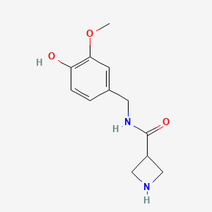 molecular formula C12H16N2O3 B8409944 N-(4-hydroxy-3-methoxybenzyl)-3-azetidinecarboxamide 