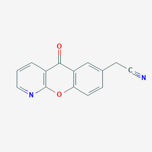 molecular formula C14H8N2O2 B8409967 7-cyanomethyl-5-oxo-5H-[1]-benzopyrano[2,3-b]pyridine 