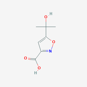 molecular formula C7H9NO4 B8409975 5-(2-Hydroxypropan-2-yl)isoxazole-3-carboxylic acid 