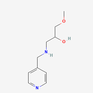 molecular formula C10H16N2O2 B8410021 1-Methoxy-3-(pyridin-4-ylmethylamino)propan-2-ol 