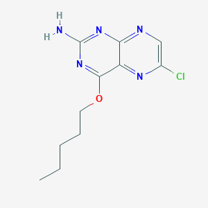 molecular formula C11H14ClN5O B8410031 2-Amino-6-chloro-4-pentoxypteridine 