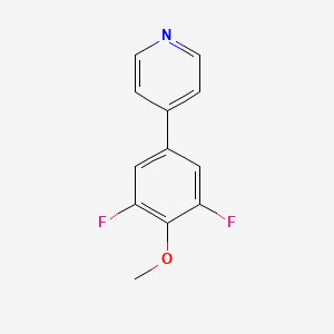 molecular formula C12H9F2NO B8410036 4-(3,5-Difluoro-4-methoxyphenyl)pyridine 