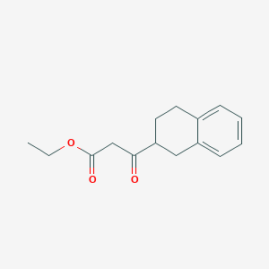 molecular formula C15H18O3 B8410047 (RS)-3-oxo-3-(1,2,3,4-tetrahydro-naphthalen-2-yl)-propionic acid ethyl ester 
