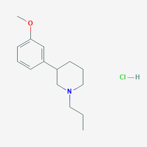 molecular formula C15H24ClNO B8410062 N-Propyl-3-(3-methoxyphenyl)piperidine hydrochloride 