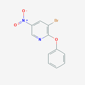 molecular formula C11H7BrN2O3 B8410065 3-Bromo-5-nitro-2-phenoxypyridine 