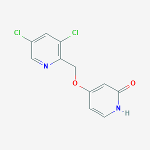 molecular formula C11H8Cl2N2O2 B8410231 4-((3,5-dichloropyridin-2-yl)methoxy)pyridin-2(1H)-one 