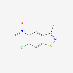 molecular formula C8H5ClN2O2S B8410232 6-Chloro-3-methyl-5-nitro-1,2-benzisothiazole 
