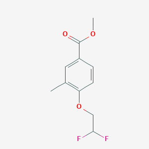 molecular formula C11H12F2O3 B8410252 Methyl 4-(2,2-difluoroethoxy)-3-methylbenzoate 