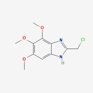 molecular formula C11H13ClN2O3 B8410260 2-Chloromethyl-4,5,6-trimethoxybenzimidazole 