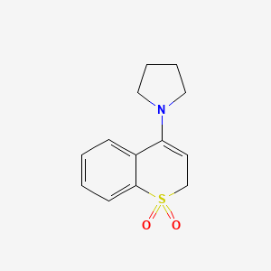 molecular formula C13H15NO2S B8410286 4-(Pyrrolidin-1-yl)-1-benzothiopyran-1,1(2H)-dione CAS No. 56205-22-2