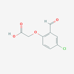 molecular formula C9H7ClO4 B084103 (4-氯-2-甲酰苯氧基)乙酸 CAS No. 14440-47-2
