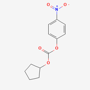 molecular formula C12H13NO5 B8410322 Cyclopentyl 4-nitrophenyl carbonate 