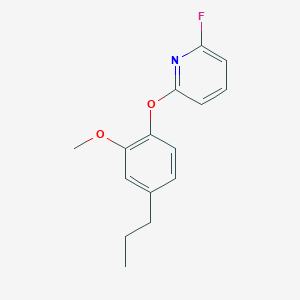 molecular formula C15H16FNO2 B8410336 2-Fluoro-6-(2-methoxy-4-propylphenoxy)pyridine 