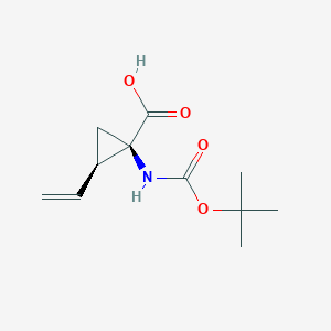molecular formula C11H17NO4 B8410391 (1R,2R)-1-(tert-butoxycarbonylamino)-2-vinyl-cyclopropane-1-carboxylic acid 