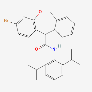 3-Bromo-6,11-dihydro-N-(2,6-diisopropylphenyl)dibenz(b,e)oxepin-11-carboxamide
