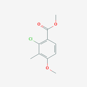 molecular formula C10H11ClO3 B8410442 Methyl 2-chloro-4-methoxy-3-methylbenzoate 