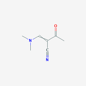 molecular formula C7H10N2O B8410444 2-Acetyl-3-dimethylamino-acrylonitrile 