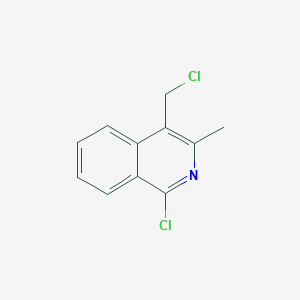 molecular formula C11H9Cl2N B8410450 1-Chloro-4-chloromethyl-3-methyl-isoquinoline 