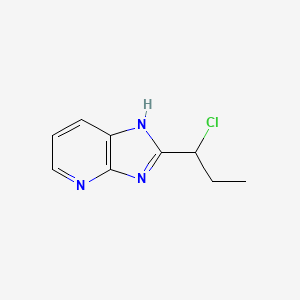 molecular formula C9H10ClN3 B8410486 2-(1-chloropropyl)-3H-imidazo[4,5-b]pyridine 