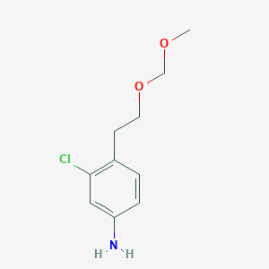 molecular formula C10H14ClNO2 B8410503 3-Chloro-4-[2-(methoxy-methoxy)ethyl]aniline 