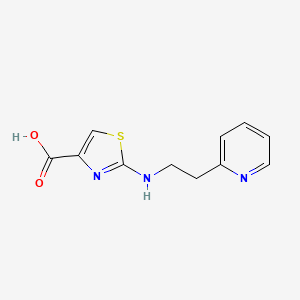 molecular formula C11H11N3O2S B8410520 2-(2-Pyridin-2-yl-ethylamino)-thiazole-4-carboxylic acid 