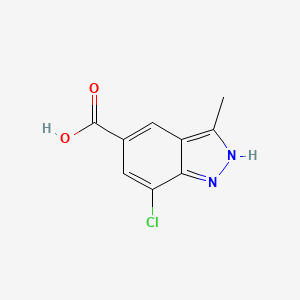 molecular formula C9H7ClN2O2 B8410527 7-Chloro-3-methyl-1H-indazole-5-carboxylic acid 