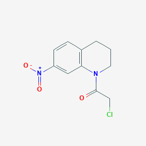 molecular formula C11H11ClN2O3 B8410571 1-(Chloroacetyl)-7-nitro-1,2,3,4-tetrahydroquinoline 