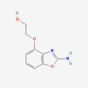 molecular formula C9H10N2O3 B8410574 4-(2-Hydroxyethoxy)-2-amino-1,3-benzoxazol 