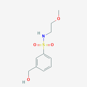 molecular formula C10H15NO4S B8410595 3-[(2-Methoxyethyl)aminosulfonyl]benzyl alcohol 