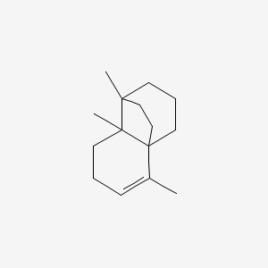 molecular formula C15H24 B8410614 2,6,7-Trimethyltricyclo[5.3.2.01,6]dodec-2-ene 