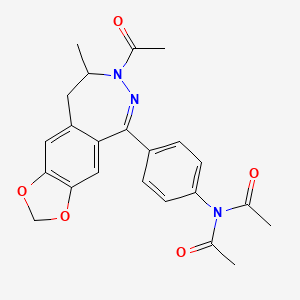 Acetamide, N-acetyl-N-(4-(7-acetyl-8,9-dihydro-8-methyl-7H-1,3-dioxolo(4,5-h)(2,3)benzodiazepin-5-yl)phenyl)-