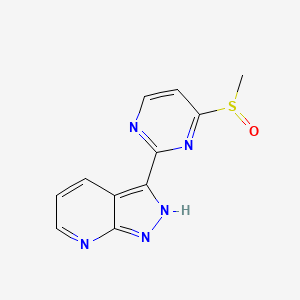 3-(4-methylsulfinylpyrimidin-2-yl)-1H-pyrazolo[5,4-b]pyridine