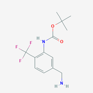 tert-Butyl 5-aminomethyl-2-trifluoromethyl-phenylcarbamate