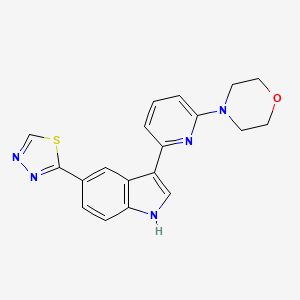4-(6-(5-(1,3,4-thiadiazol-2-yl)-1H-indol-3-yl)pyridin-2-yl)morpholine