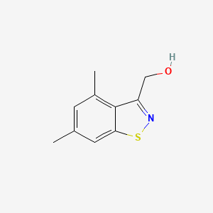 molecular formula C10H11NOS B8410757 (4,6-Dimethyl-1,2-benzisothiazol-3-yl)-methanol 
