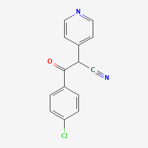 molecular formula C14H9ClN2O B8410787 3-(4-Chlorophenyl)-3-oxo-2-(pyridin-4-yl)propanenitrile 