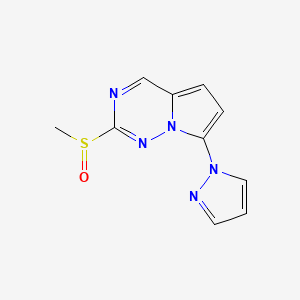 2-(Methanesulfinyl)-7-(1H-pyrazol-1-yl)pyrrolo[2,1-f][1,2,4]triazine