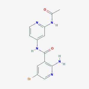 N-(2-acetamido-4-pyridyl)-2-amino-5-bromo-pyridine-3-carboxamide