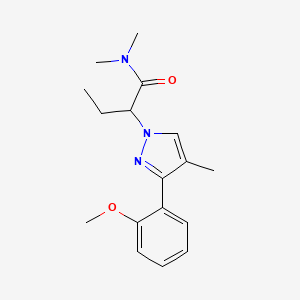 2-[3-(2-methoxyphenyl)-4-methyl-1H-pyrazol-1-yl]-N,N-dimethylbutanamide
