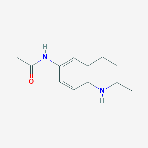 molecular formula C12H16N2O B8410905 6-Acetamido-2-methyl-1,2,3,4-tetrahydroquinoline 