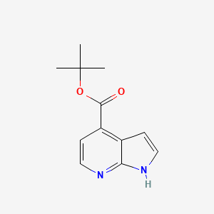 molecular formula C12H14N2O2 B8410911 1H-Pyrrolo[2,3-b]pyridine-4-carboxylic acid,1,1-dimethylethyl ester CAS No. 479552-73-3