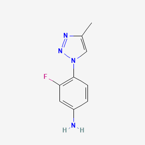 3-Fluoro-4-(4-methyl-[1,2,3]triazol-1-yl)-phenylamine