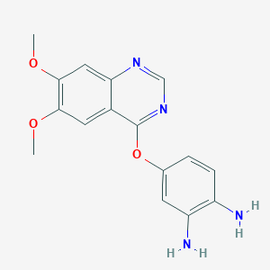 molecular formula C16H16N4O3 B8410948 4-(6,7-Dimethoxy-quinazolin-4-yloxy)-benzene-1,2-diamine 