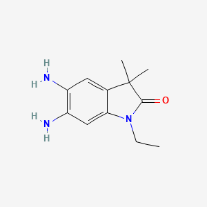 molecular formula C12H17N3O B8410967 5,6-Diamino-1-ethyl-3,3-dimethyl-1,3-dihydro-indol-2-one 