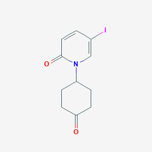 molecular formula C11H12INO2 B8411011 5-iodo-1-(4-oxo-cyclohexyl)-1H-pyridin-2-one 