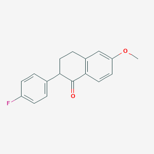 2-p-fluorophenyl-3,4-dihydro-6-methoxy-naphthalen-1(2H)-one